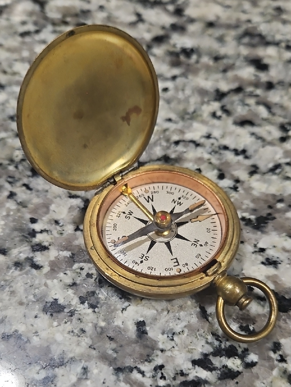 Antique Taylor USCE Army Corps of Engineers WWI Or WWII Brass Pocket Compass